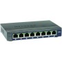 70 8-port 10/100/1000 Mbps ProSafe Plus switch with external power supply and Green features, managed via GUI