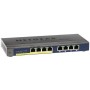 70 8-port 10/100/1000 Mbps (including 4 PoE ports) switch with external power supply and Green features, PoE budget up to 50W