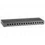 70 16-port 10/100/1000 Mbps ProSafe Plus switch with external power supply and Green features, managed via GUI