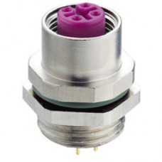 M12 Receptacle connector, front mounting, print contact, for PROFIBUS - 0976 PFC 152 (25005)