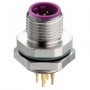 M12 Receptacle connector, front mounting, print contact, for PROFIBUS - 0976 PMC 152 (25006)