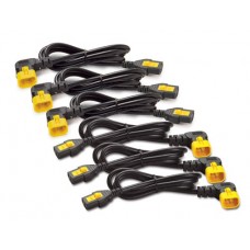 Power Cord Kit (6 ps), Locking, IEC 320 C13 to IEC 320 C14 (90 degree), 10A, 208/230V, 0,6 m,  3 Left + 3 Right