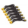 Power Cord Kit (6 ps), Locking, IEC 320 C13 to IEC 320 C14, 10A, 208/230V, 0,6 m