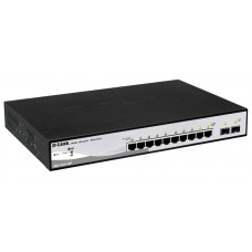 D-Link DGS-1210-10P, Gigabit Smart III Switch, 8x10/100/1000Base-T PoE, 2xcombo 1000Base-T/MiniGBIC (SFP)