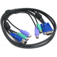 D-Link DKVM-CB15, Cable for DKVM Products, PS/2 keyboard cable, PS/2 mouse cable, Monitor cable, 1.5m