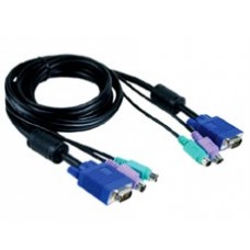 D-Link DKVM-CB3, Cable Kit for DKVM Products, PS/2 keyboard cable, PS/2 mouse cable, Monitor cable, 3m