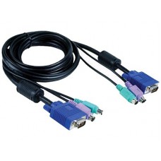 D-Link DKVM-CB5, Cable Kit for DKVM Products, PS/2 keyboard cable, PS/2 mouse cable, Monitor cable, 5m