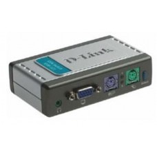 D-Link KVM-121, 2-port KVM Switch with build in cables, AT and amp PS/2, Audio Support